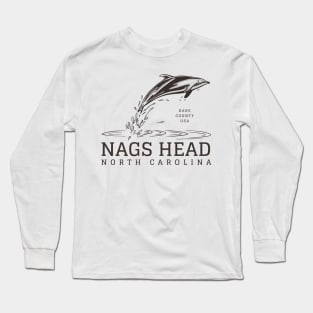 Nags Head, NC Summertime Vacationing Dolphin Long Sleeve T-Shirt